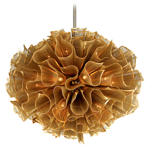 Corbett Lighting Corbett Lighting Pulse Gold Leaf Pendant Light 218-420-GL