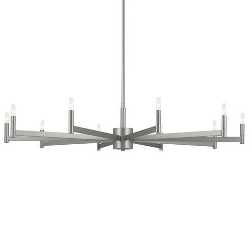 Kichler Lighting Erzo 48-Inch 10-Light Chandelier in Satin Nickel by Kichler Lighting 52613SN
