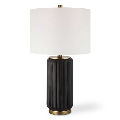 Uttermost Lighting 26-Inch Table Lamp in Black & Brass by Uttermost Lighting W26100-1