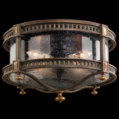 Fine Art Lamps Seeded Glass Flush Mount Brown and Gold Highlights Fine Art Lamps 564982ST
