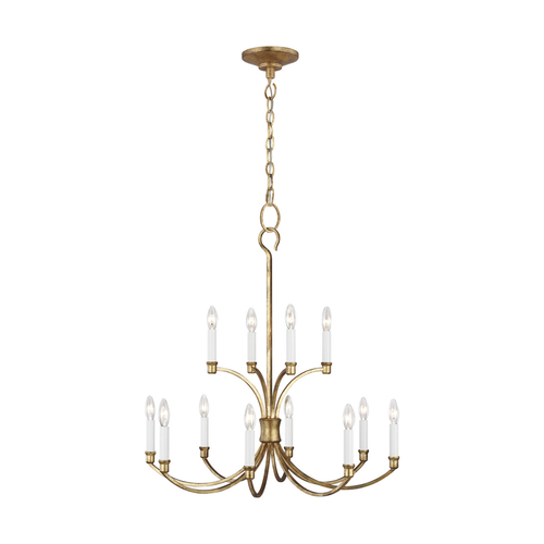 Visual Comfort Studio Collection Chapman & Meyers Westerly 12-Light Antique Gild Chandelier by Visual Comfort Studio CC10612ADB