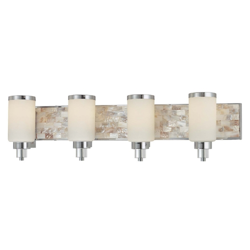 Minka Lavery Modern Bathroom Light in Chrome with Natural Shell by Minka Lavery 3244-77