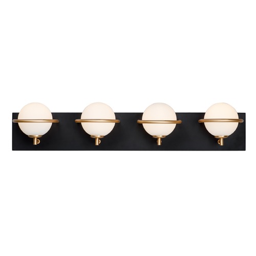 Maxim Lighting Revolve Black & Gold LED Bathroom Light by Maxim Lighting 21604SWBKGLD