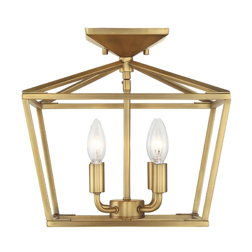 Savoy House Townsend 4-Light Warm Brass Semi-Flush Mount by Savoy House 6-328-4-322