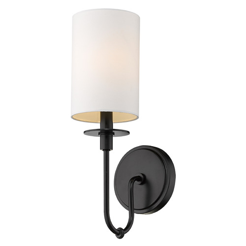 Z-Lite Ella Matte Black Sconce by Z-Lite 809-1S-MB