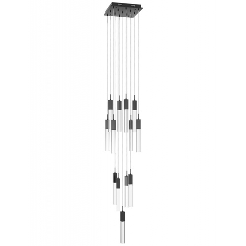 Avenue Lighting Avenue Lighting Original Glacier Dark Bronze LED Multi-Light Pendant with Rectangle Shade HF1905-13-GL-DBZ-C
