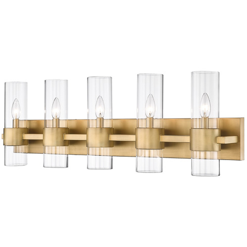 Z-Lite Lawson Rubbed Brass Bathroom Light by Z-Lite 343-5V-RB