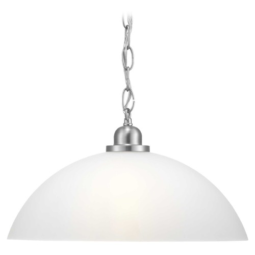 Progress Lighting Classic Dome Brushed Nickel Pendant by Progress Lighting P500149-009