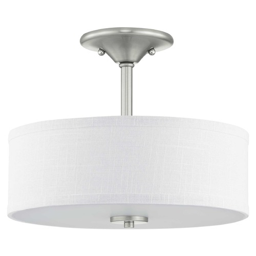 Progress Lighting Inspire Brushed Nickel Semi-Flush Mount by Progress Lighting P350129-009