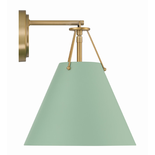 Crystorama Lighting Crystorama Lighting Xavier Vibrant Gold , Green Sconce XAV-B8311-VG-GR