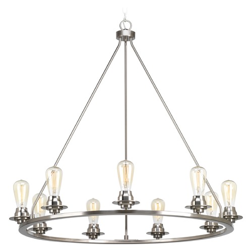 Progress Lighting Debut Brushed Nickel Chandelier by Progress Lighting P400016-009