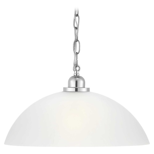 Progress Lighting Classic Dome Polished Chrome Pendant by Progress Lighting P500149-015