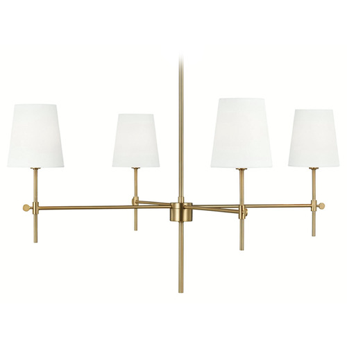 Visual Comfort Studio Collection Visual Comfort Studio Collection Thomas O'brien Baker Satin Brass Chandelier 3287204-848