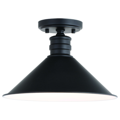 Vaxcel Lighting Vaxcel Lighting Akron Oil Rubbed Bronze & Matte White Semi-Flushmount Light C0257