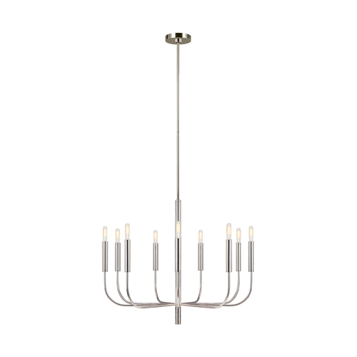 Visual Comfort Studio Collection ED Ellen-DeGeneres Brianna 30-Inch Polished Nickel Chandelier by Visual Comfort Studio EC1009PN