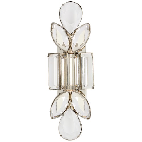 Visual Comfort Signature Collection Kate Spade New York Lloyd JeweLED Sconce in Nickel by Visual Comfort Signature KS2017PNCG