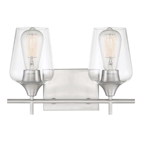 Savoy House Octave 13.75-Inch Vanity Light in Satin Nickel by Savoy House 8-4030-2-SN