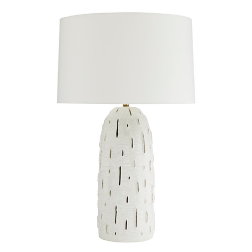 Arteriors Home Lighting Grotto 29.5-Inch Lamp in White-Stained Crackle by Arteriors Home 17843-273