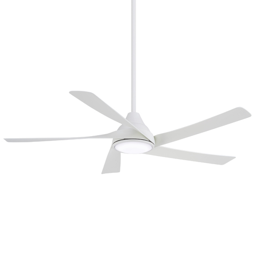 Minka Aire Transonic 56-Inch LED Ceiling Fan in Flat White by Minka Aire F765L-WHF