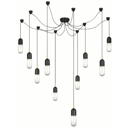 Visual Comfort Signature Collection Thomas OBrien Junio Chandelier in Bronze & Brass by VC Signature TOB5645BZHABCG10