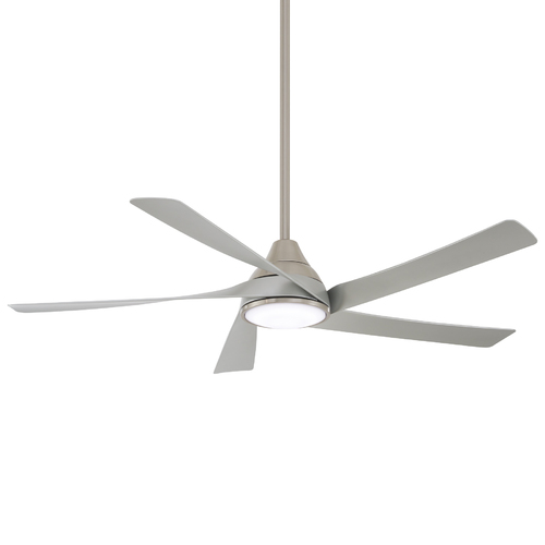 Minka Aire Transonic 56-Inch LED Ceiling Fan in Brushed Nickel by Minka Aire F765L-BN/SL