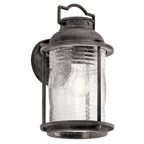 Kichler Lighting Ashland Bay 13.50-Inch Outdoor Wall Light in Weathered Zinc by Kichler Lighting 49570WZC