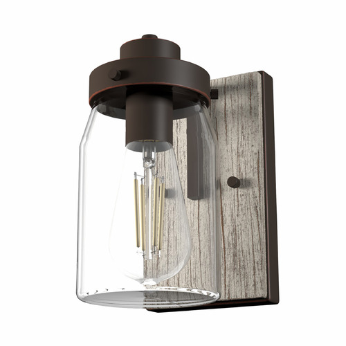 Hunter Fan Company Hunter Fan Company Devon Park Onyx Bengal & Barnwood Sconce 48017