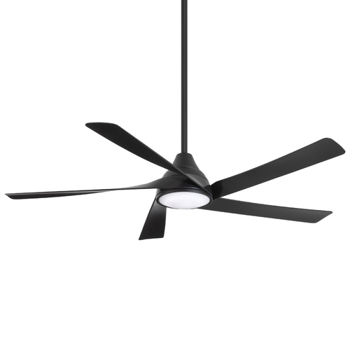 Minka Aire Transonic 56-Inch LED Ceiling Fan in Coal Black by Minka Aire F765L-CL