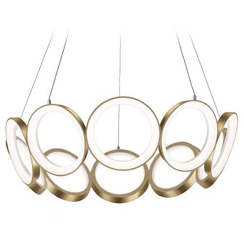 Kuzco Lighting Oros Antique Brass LED Chandelier by Kuzco Lighting CH94829-AN