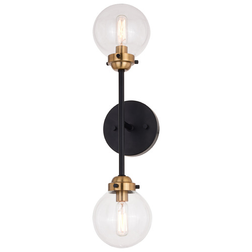 Vaxcel Lighting Vaxcel Lighting Orbit Oil Rubbed Bronze & Muted Brass Vertical Bathroom Light W0396