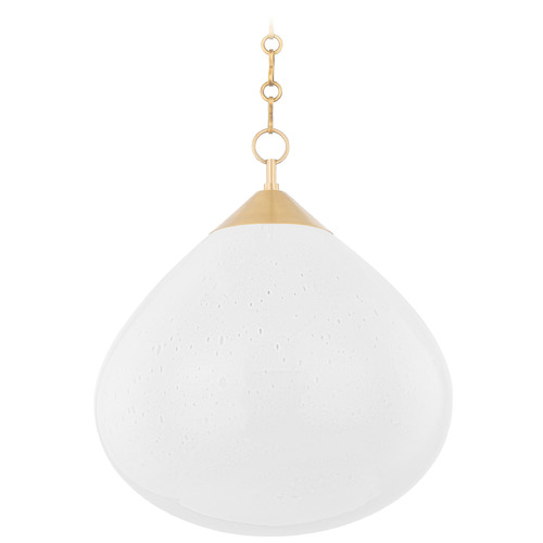 Corbett Lighting Corbett Lighting Semilla Vintage Brass LED Pendant Light with Teardrop Shade 362-18-VB