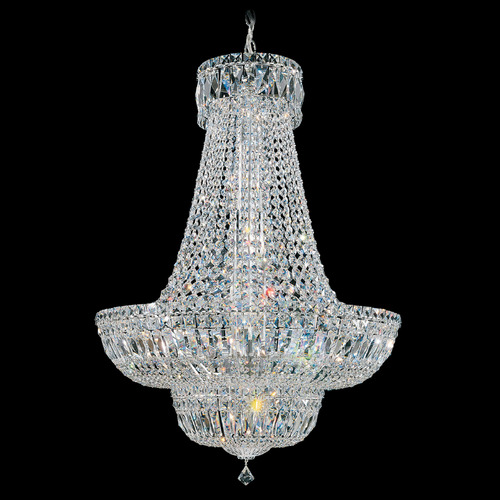 Schonbek Lighting Schonbek Worldwide Lighting Petit Crystal Deluxe Polished Silver Pendant Light 6618-40R