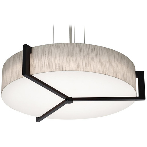 AFX Lighting Afx Lighting Apex Satin Nickel LED Pendant Light with Drum Shade APP2432L5AJUDES-JT