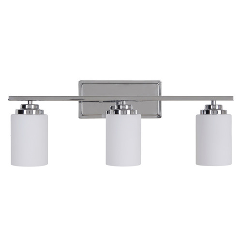 Craftmade Lighting Albany Chrome Bathroom Light by Craftmade Lighting 39703-CH
