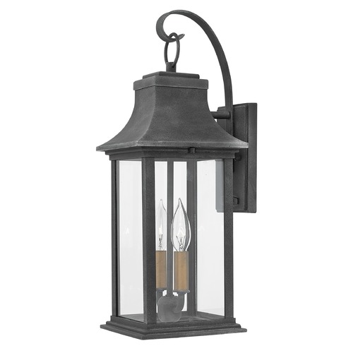 Hinkley Adair Aged Zinc & Heritage Brass LED Outdoor Wall Light 2700K by Hinkley Lighting 2934DZ-LL
