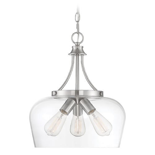 Savoy House Octave 15-Inch Pendant in Satin Nickel by Savoy House 7-4034-3-SN