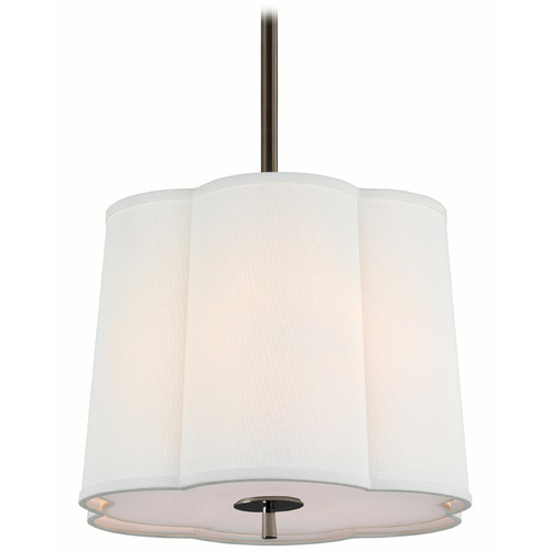 Visual Comfort Signature Collection Visual Comfort Signature Collection Simple Scallop Bronze Pendant Light with Scalloped Shade BBL5016BZ-L