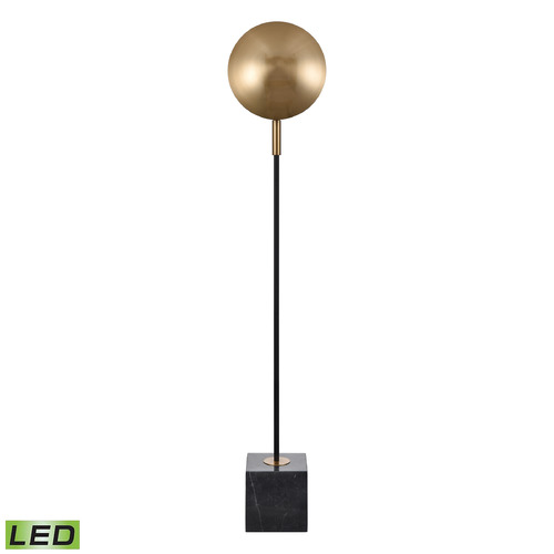 Elk Lighting Elk Lighting Addy Aged Brass & Black LED Floor Lamp with Bowl / Dome Shade H0019-11074-LED