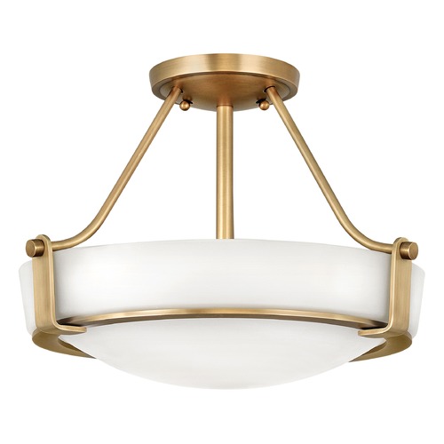 Hinkley Hathaway 16-Inch Heritage Brass Semi-Flush Mount by Hinkley Lighting 3220HB