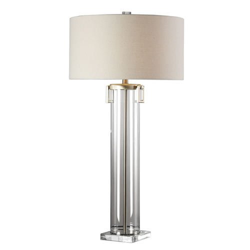 Uttermost Lighting Monette Clear & Light Champagne Nickel Table Lamp by Uttermost Lighting 27731
