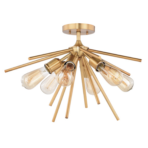 Vaxcel Lighting Vaxcel Lighting Estelle Natural Brass Semi-Flushmount Light C0162