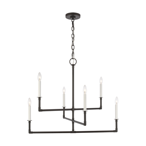 Visual Comfort Studio Collection Chapman & Meyers Bayview 32-Inch Aged Iron Chandelier by Visual Comfort Studio CC1346AI