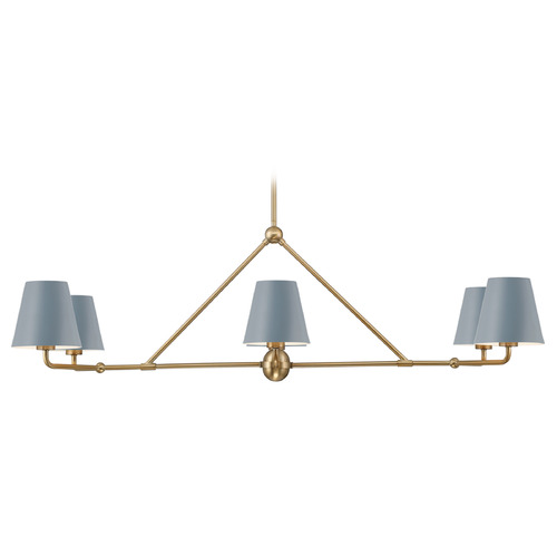 Crystorama Lighting Crystorama Lighting Xavier Vibrant Gold , Blue Chandelier XAV-B9306-VG-BL