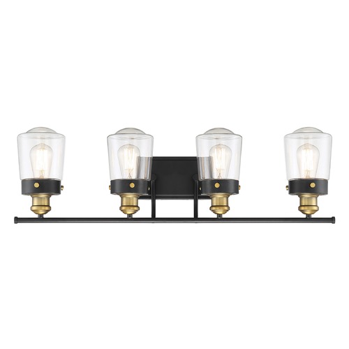 Savoy House Macauley Vintage Black & Warm Brass Bath Light by Savoy House 8-2069-4-51