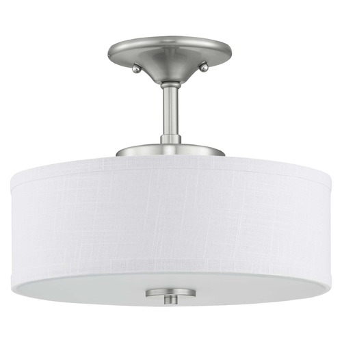 Progress Lighting Inspire LED Brushed Nickel LED Semi-Flush Mount by Progress Lighting P350134-009-30