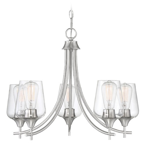 Savoy House Octave 23-Inch 5-Light Chandelier in Satin Nickel by Savoy House 1-4032-5-SN