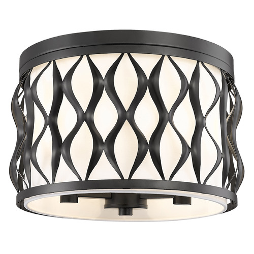 Z-Lite Z-Lite Harden Matte Black Flushmount Light 1948F12-MB