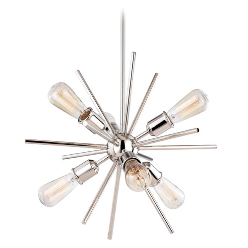 Vaxcel Lighting Vaxcel Lighting Estelle Polished Nickel Pendant Light P0237
