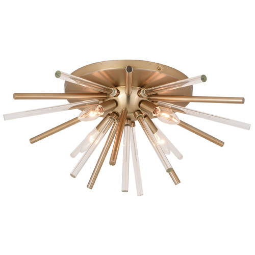 Vaxcel Lighting Vaxcel Lighting Aria Natural Brass Flushmount Light C0250