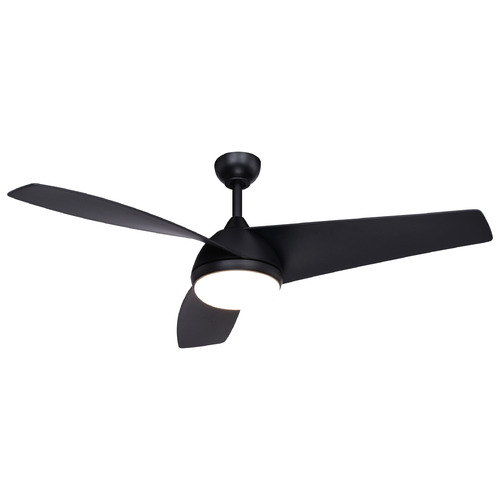 Vaxcel Lighting Vaxcel Lighting Odell Black LED Ceiling Fan with Light F0096